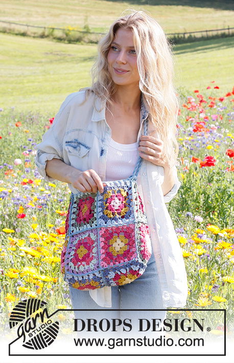 Haakpatroon Granny Square Tas Met Gedraaide Schouderbanden