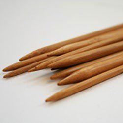 Breinaalden bamboe 20 cm zonder knop nr 6