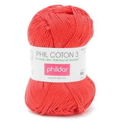 Phildar Phil coton 3 - 84 rouge op=op 