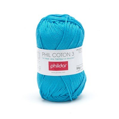 Phildar Phil coton 3 Turquoise op=op 