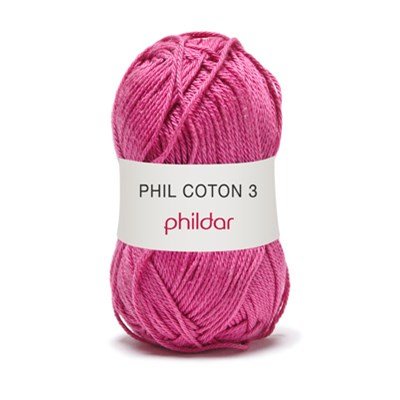Phildar Phil coton 3 fuchsia op=op uit collectie 