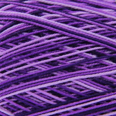 Lammy Yarns Coton crochet NO 10 - 420 paars gemeleerd op=op uit collectie 