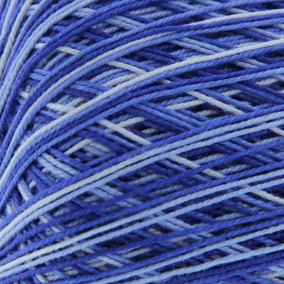Lammy Yarns Coton crochet NO 10 - 421 blauw gemeleerd op=op uit collectie 
