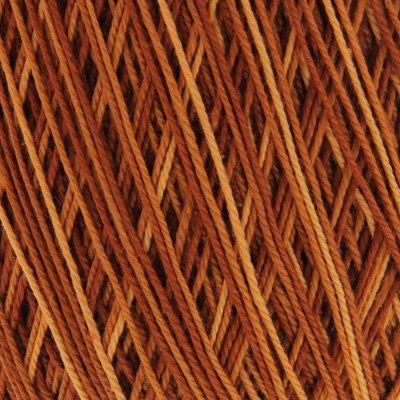 Lammy Yarns Coton crochet NO 10 - 414 donker oranje gemeleerd