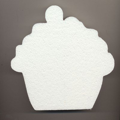 Styropor - piepschuim cupcake breedte 15 x hoogte 3 cm