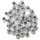 Kraal 5 mm - 01 zilver (25 stuks)