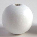 kraal hout wit - 6 mm (ca 125 kralen)