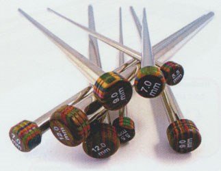 Breinaalden met knop nr 12 - 35 cm Nova metaal knitpro