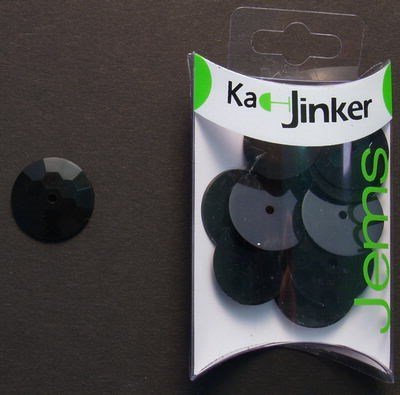 Ka-Jinker jems - facet rond - zwart op=op 
