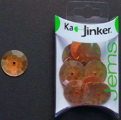 Ka-Jinker jems - facet rond - orange op=op 