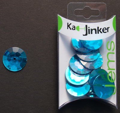 Ka-Jinker jems - facet rond - turquoise op=op 