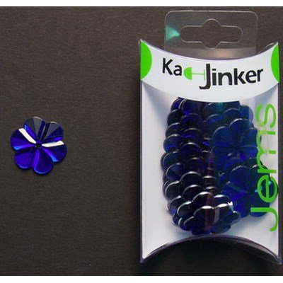 Ka-Jinker jems - facet fower - blue op=op 