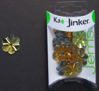 Ka-Jinker jems - facet flower - gold op=op 