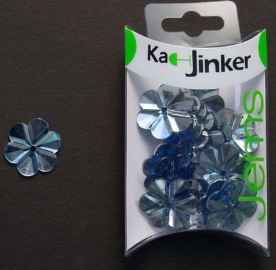 Ka-Jinker jems - facet flower - light blue op=op 