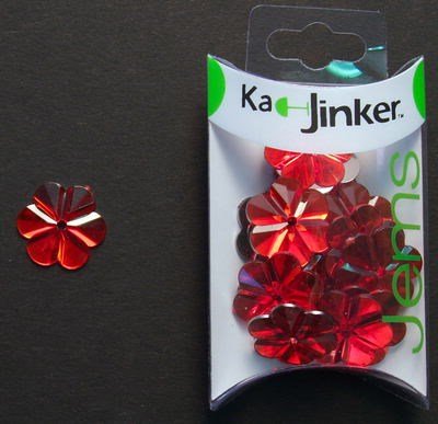 Ka-Jinker jems - facet flower - red op=op 