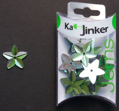 Ka-Jinker jems - facet star - light green op=op 
