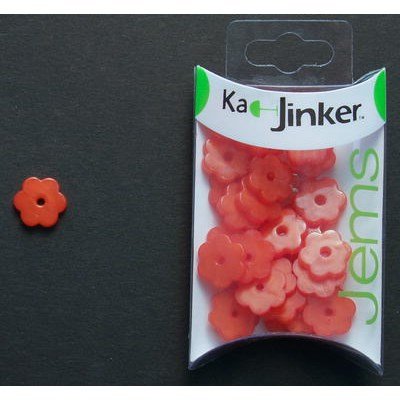 Ka-Jinker jems - Parel bloem klein - koraal/orange op=op 
