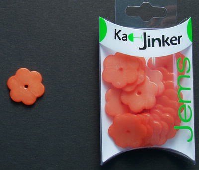 Ka-Jinker jems - Parel bloem groot - oranje op=op 