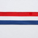Lint 15 mm  rood wit blauw (per meter)