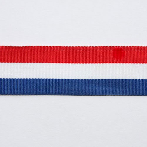 Beschrijvend in beroep gaan botsing Lint 25 mm rood wit blauw per meter - Hobbydoos.nl