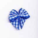 Strikje geruit kobalt blauw - wit (10 stuks)