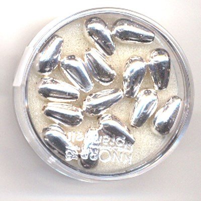 kraal ovaal 7 a 5 mm zilver 20 stuks 