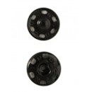 Drukknoop 16 mm zwart (6 stuks)