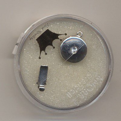 klipsluiting de luxe rond 12 mm kleur zilver