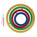 Breiloom knitter set rond met breihaak (4 stuks)
