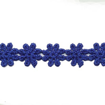 Kant bloem 0040 kobalt blauw 14 mm per meter 