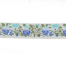 Band rozen 0009 wit blauw 24 mm (op=op)