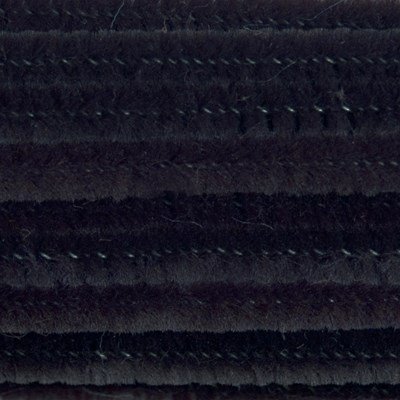 Chenille 9 mm - 30 cm zwart 10 stuks 