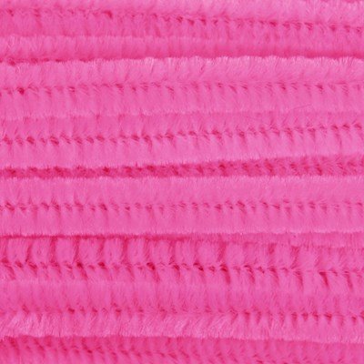 Chenille 12 mm - 30 cm hot pink 10 stuks 