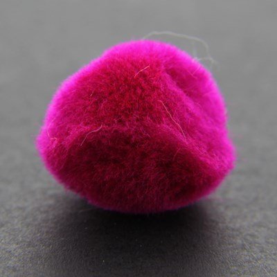 Pompon 25 mm hard roze 100 stuks 