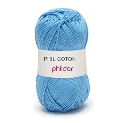 Phildar Phil Coton 4 Faience 0039 - blauw helder op=op 