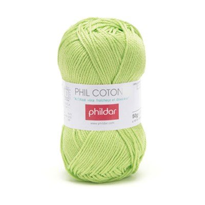 Phildar Phil Coton 4 Pistache 0043 - groen lime op=op uit collectie 
