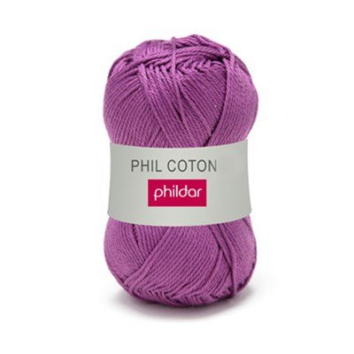 Phildar Phil Coton 4 Clemantine 0061 - paars licht op=op uit collectie 
