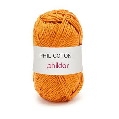 Phildar Phil Coton 4 Girafe - oranje bruin op=op uit collectie 