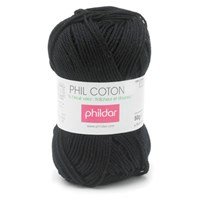 Phildar Phil Coton 4 Noir 0067 - zwart