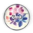 knoop geschilderde bloem 20 mm (op=op uit collectie)