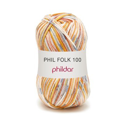 Phildar Phil folk 100 - 403 mandarine op=op 