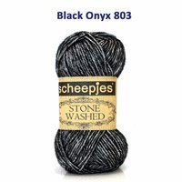Scheepjes Stone Washed XL - 843 black onyx