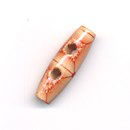 Knoop 30 mm houtje touwtje licht hout met rode lijnen