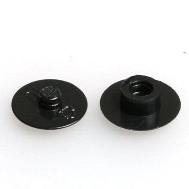 Drukknoop 15 mm zwart 4 stuks 