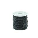 Koord Wax cotton 1 mm - zwart (20 meter)