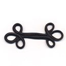 Koord versiering  7 cm zwart (10 stuks)(op=op)