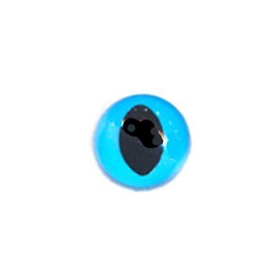 Ogen 21 mm blauw kat met zwarte pupil 1 paar 