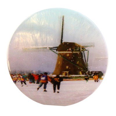 knoop 20 mm winter in Holland molen schaatsen