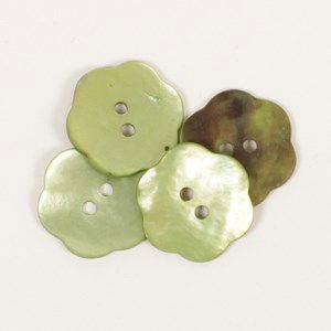Knoop 20 mm bloem groen - 601 