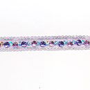 Band 10 mm strass roze paars (per 50 cm)